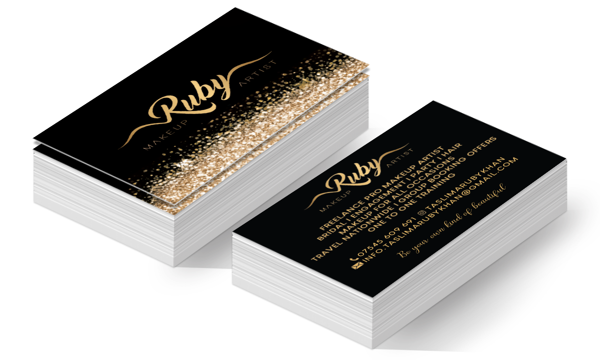 Ruby Makeup Artist Business Cards