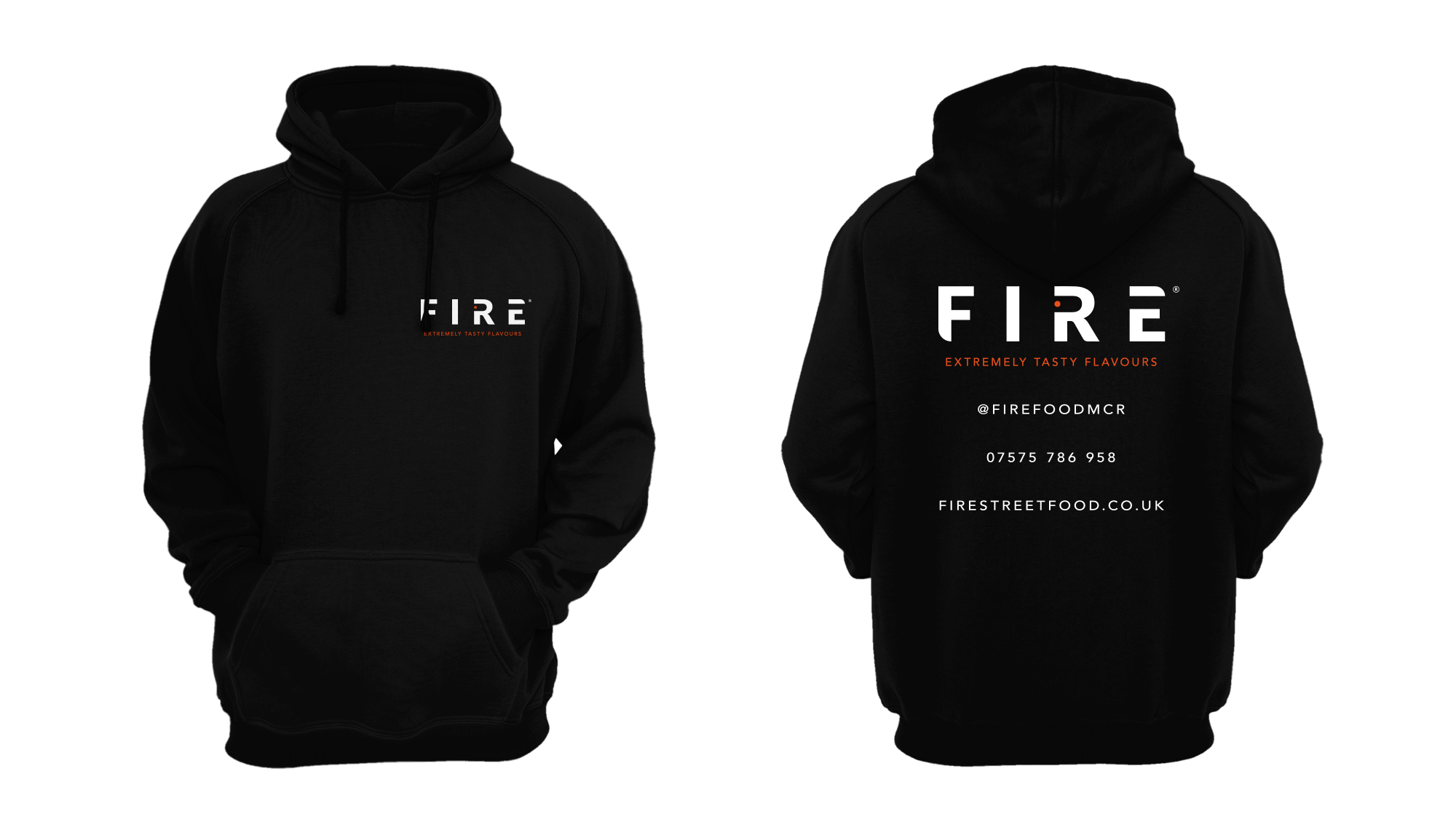 Fire Hoodie Black
